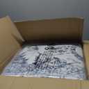 Washable Area Rug 3x5,Small Indoor Entryway Rugs with Non Slip Rubber Backing for Bedroom Living Room - Thin Floor Carpet for Entrance Home Office Dorm,Navy Blue/White