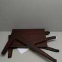 Auroral Zone Solid Bamboo Wood End Table, Small Rolling Side Table Beside Couch, Night Stand for Sofa, Coffee, Bedroom, Living Room (ZY Shape, Walnut)