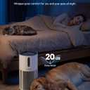 Smart Air Purifiers for Bedroom Home with Timer and Schedule, Cover 2200 Ft²and Quiet Sleep Mode, Washable Pre-Filter, WiFi HEPA Air Purifier For Remove Home Pets Odors, Smoke, Dust (White)