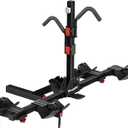 BougeRV Lockable Hitch Mount Bike Rack Platform 2-Bike Carrier for SUV & Truck, Lightweight E-Bike Compatible, Foldable & Tilting to Open Trunk, Easy Assembly Bike Rack Fit for 2'' Hitch Receiver