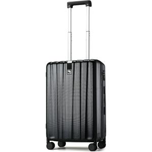 Hanke 20 Inch Carry On Luggage 22x14x9 Airline Approved Lightweight PC Hard Shell Suitcases with Wheels Travel Luggage Rolling Suitcase Travel Luggage Bag for Weekender(Jet Black)
