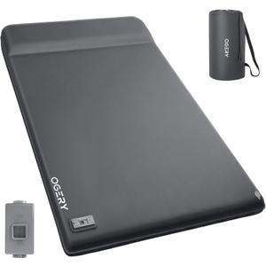 OGERY 3.15" Memory Foam Sleeping Pad, Self-Inflating with Electric Pump, Full