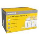 Breast Milk Collection and Storage Bottles with Solid Lids - 6pk/5oz-150mL Breastmilk Container, Compatible with Medela Breast Pumps and Made Without BPA