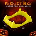 2 x Vampire Teeth Kids Size, Assorted Colors Fake Vampire Teeth for Kids, Vampire Fangs Costume, Dress-Up, Pretend Play, 12 Pack Halloween Teeth for Halloween Party Favors (Colorful)