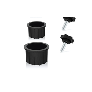 HOMSHADE 1" Umbrella Hole Ring Adapter for Balcony Umbrella, Fits All 1.5" Standard Base Hole Ring, Includes 1"(26mm), 1.5"(38mm), 1.9"(48mm) Hole Rings and 2 Handle Knobs