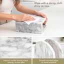 Marble Napkin Holder for Table, Upright Napkin Holders with Marble Unique Texture, Standing Napkin Dispenser for Kitchen Dining Room Counter Tops, Restaurant (Height 5.9")