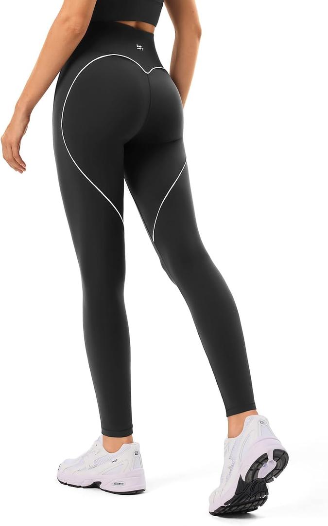 Women's Y2K Sexy High Waisted Leggings - Tummy Control Squat Proof for Going Out, Stretchy Butt Lifting Workout Pants (Black, M)