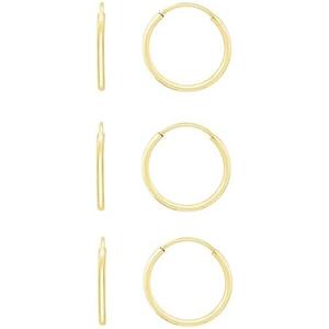 14k Solid Gold Endless Hoop Earrings, 14k Gold Thin Hoop Earrings, Cartilage Earrings, Helix Earring, Nose Hoop, Tragus Earring, 100% Real 14k Gold