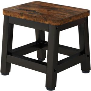 IBUYKE Small Step Stool for Adults Kids, Wooden Bedside Step Stool for High Beds, Non-Slip Stepping Foot Stool with 330 Lbs Capacity for Bedroom Livingroom Bathroom Kitchen, Rustic Brown TBD003H