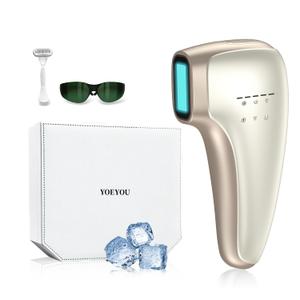 Painless IPL Laser Hair Removal for Women & Men, 39F Sapphire Ice Cooling Technology, At-Home Laser Hair Removal Device for Face, Armpits, Legs, Bikini & Whole Body, Long-Lasting Results (White)