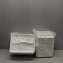 JOLLY CHEF Compostable  Compartment Paper Plates  *   [ ] Heavy Duty White Divided Disposable Plate Eco-Friendly Biodegradable Food Trays for Party Lunch Thanksgiving Day (11*8in-500pack)