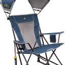 GCI Outdoor Sunshade Rocker Outdoor Rocking Chair with Canopy, Blue