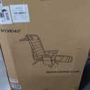Beach Chair with Footrest High Back 5 Positions Reclining Beach Lounge Chair with Backpack Straps, Cooler Bag & Cup Holder for Outdoor Camping Poolside