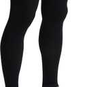 Doc Miller Thigh High Calf Sleeves Compression Hose 20-30 mmHg Opaque Stockings (Black, Medium)