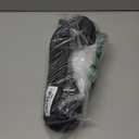 EverFoams Womens Fuzzy Open-toe Slippers Soft Comfy Memory Foam Indoor House Shoes Matt Black,7-8 US