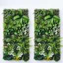 ATFLIS 2PCS Artificial Plant Wall Panels: 20"x40" UV-Anti Faux Grass Wall Backdrop Boxwood Ivy Fence Privacy Screen Fake Greenery Leaf Hedge for Outdoor, Indoor, Garden, Backyard and Home Decor (P3)