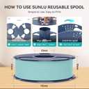 SUNLU 3D Printer Filament Bundle PLA Matte 1.75mm, Super Neatly Wound PLA Filament with Matte Finish, Print with 99% FDM 3D Printers, 1kg Spool (2.2lbs), 2 Packs, Matte Black+Matte White