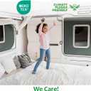 Shreem Linen Microfiber RV Sheet Sets, 70x80 Camper King, White Solid - Fits Mattresses up to 8 Inches Deep, 4 Piece RV Bed Sheets for Campers, Motorhomes, and Travel Trailers