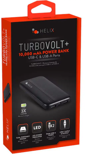 Helix 10000 MAH Power Bank And Audio Cable 3.5mm Auxiliary