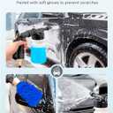 ARTIPOLY Car Wash Foam Gun + Microfiber Wash Mitt - Car Foam Sprayer - Foam Cannon for Hose - Spray Foam Gun Cleaner - Snow Foam Blaster for Cars, Boats, RVs, Foam Cannon Connects to Any Garden Hose