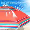 AMMSUN 7ft Heavy Duty HIGH Wind Beach Umbrella with sand anchor Vent Tilt Sun Shelter, UV 50+ Protection Portable Outdoor Sunshade Umbrellas Carry Bag for Patio Garden Pool Backyard Rust Red