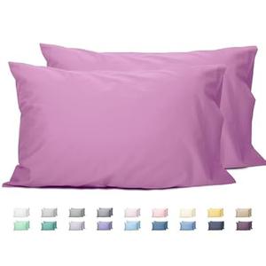 Sunflower Queen Pillowcases Set of 2, 100% Cotton Queen Size Pillow Cases 2, 20×30 inches Spring Crocus, Soft and Breathable