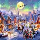 Jigsaw Puzzles for Adults 1000 Pieces, Northern Lights Aurora 2025 Holiday Edition  Premium Challenging Christmas Puzzles, No Dust Interlocking, Gifts for Adults, Teens, Family