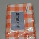 Smiry Rectangle Table Cloth, Waterproof Vinyl Tablecloth with Flannel Backing, Wipeable Buffalo Plaid Table Cover for Dining, Indoor and Outdoor (Orange & White, 52"x70")