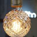 E26 4W Vintage Led Filament Bulb G95 Pineapple Shaped Lights G30 Edison Decoration Bulb for Indoor Lighting Ceiling Fan Lawn Patio Yard Warm White 2700K AC110V Not Dimmable Clear Glass Pack of 2