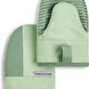 KitchenAid Beacon Two-Tone Non-Slip Mini Oven Mitt Set, Pistachio/Graphite Green, 5.5"x8", 2 Piece