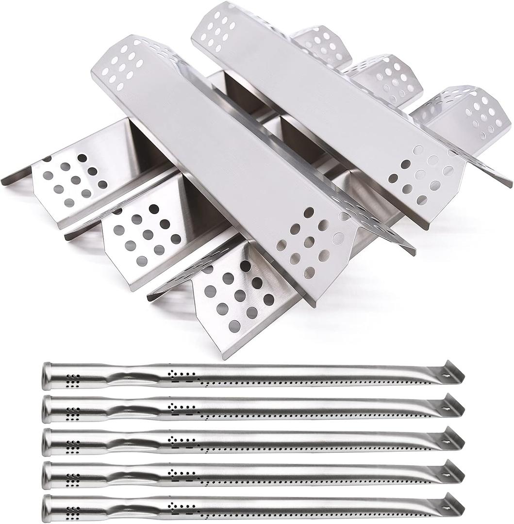 Repair Kit Compatible with Nexgrill 720-0882A 720-0896 720-0925 720-0896B 720-0896C 720-0896E Grills, Grill Flame Tamers Heat Shields & Grill Burner Tubes Replacement (5 Pack)