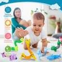 10PCS Animal Pop Tubes Fidget Toys, Sensory Stress Relief Toys for Autism, Goodie Bag Stuffers for Kids, Treasure Box Toys & Classroom Prizes, Party Favors for Kids 3-5