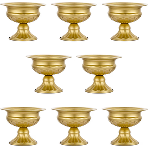 8Pcs Gold Compote Vases for Centerpieces, 4.7in Small Flower Vases
No Leak, Rust-free, Metal Urn Vase, for Wedding, Birthday, Daily Home Decor, Christmas