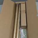 Gold Curtain Rods for Windows 48 to 84 Inch(4-7ft),1 Inch Adjustable Curtain Rod,Heavy Duty Window Rods,Decorative Swan Finials Drapery Pole, Telescoping Single Rod for Bedroom 36-88", Brass