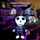 Halloween Decorations Outside Lighted Skeleton - HOYECHI Outdoor Halloween Decor Cute Skeleton Elf 2FT, Light Up Skeleton with 50 LED Lights, Ground Stakes, for Front Yard Porch Gardens Party