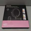 Auxmir 1X/30X Wall Mounted Lighted Makeup Mirror, 8" Rechargeable Double-Sided Magnifying Mirror with Light, Touch Dimmable 3 Color Light, 360 Rotation Foldable Extended Arm, Black