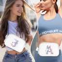 Initail Letter Personalized Belt Bag Cute Crossbody Bags for Women Fashion Waist Packs Letter A-T Waterproof Running Workout Hiking Travel Fanny Pack,J