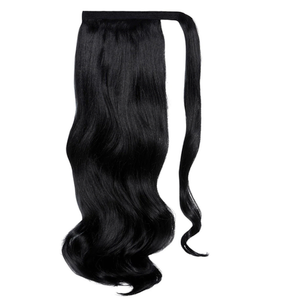 GEMMA 20” Curl Wrap-Around Ponytail Extension (Black)  Wrap Around Ponytail Extension Body Wave Natural Color 120/150g 20"