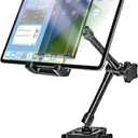Tablet Holder Mount for Car - Anti-Shake Dashboard Windshield Sunroof Stand for Truck/Car/Pickup/Van, Heavy Duty Metal Tablet Mount for 4-12.9" iPad Pro Air Mini, Z Fold, iPhone
