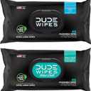 DUDE Wipes - Flushable Wipes - Unscented (48ct) & Mint Chill (48ct) Extra-Large Adult Wet Wipes, 9 pack