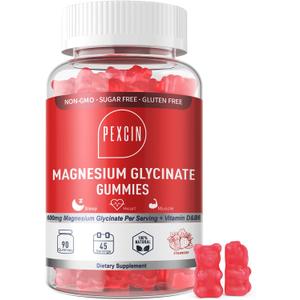 Magnesium Glycinate Gummies for Adults & Kids, 1000mg High Absorption Magnesium Complex Supplement, Sugar Free with Potassium,Vitamins for Calm, Sleep Supprt, Stress Relief, 90 Counts