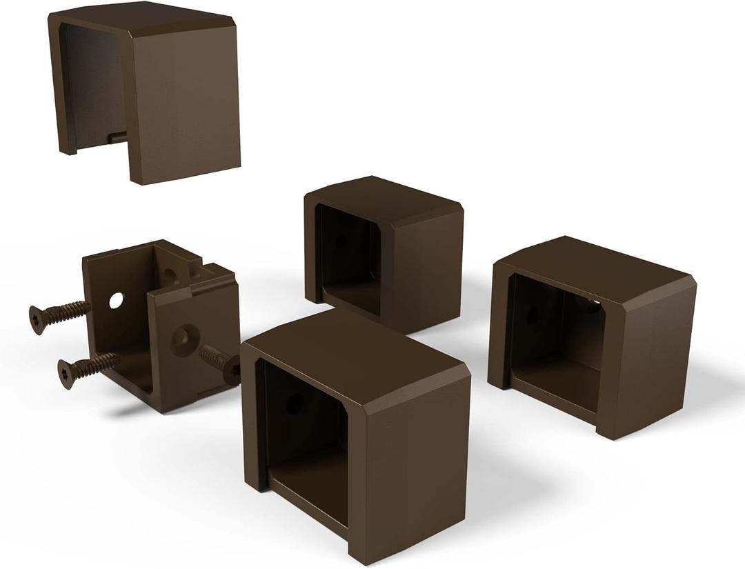 Fortress Inspire Railing Straight Brackets (Box of 4) (Black)