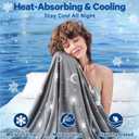 inhand Cooling Blanket Queen Size (90"x90") - Double Sided Cooling Blankets for Hot Sleepers, Cool Soft Lightweight Summer Blanket for Sofa Bed Couch, Travel, House Warming Gifts New Home Ink Grey