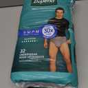 Depend Fresh Protection Adult Diapers, Incontinence Underwear for Men, Disposable, Maximum, Small/Medium, Grey, 32 Count S/M