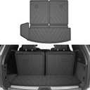 Cargo Liner & Third Row Seat Back Mats Custom Fit for Cadillac XT6 20202025 2026, TPE All Weather Waterproof Rear Cargo Mat Rear Trunk Liner Back Seat Cover Protector Trunk Mat Tray Pad Boot