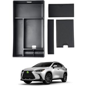 Autorder Center Console Organizer for 2022 2023 2024 2025 Lexus NX NX 250/NX 350/NX 350h 450h+ Accessories Armrest Storage Box Secondary Insert Tray with Anti-Slip Mat