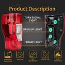 Tail Light Assembly Compatible With 2020-2022 Ford F250/F350/F450 Super Duty Driver and Passenger Side Rear Taillight Tail Lamp Halogen Brake Lamp(w/o Blind Spot) (non- LED)