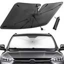 RGOAANC Car Windshield Sun Shade Umbrella, Automotive Windshield Shades, Foldable Car Umbrella Sunshade Cover, Windshield Accessories Front Window Heat Insulation Protection Universal for Vehicles, Medium 