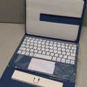 Harvopu Compatible for iPad 11th 10th Generation Case with Keyboard, Folio Cover with Pencil Holder, Multi-Touch Trackpad, 7 Color Backlit, Detachable Keyboard for iPad (A16) 11th/10th Gen (Navy Blue)