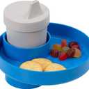 My Travel Tray - Made in USA - A Cup Holder Travel Tray for Car Seats, Enjoyed by Toddlers, Kids and Adults! (Blue)